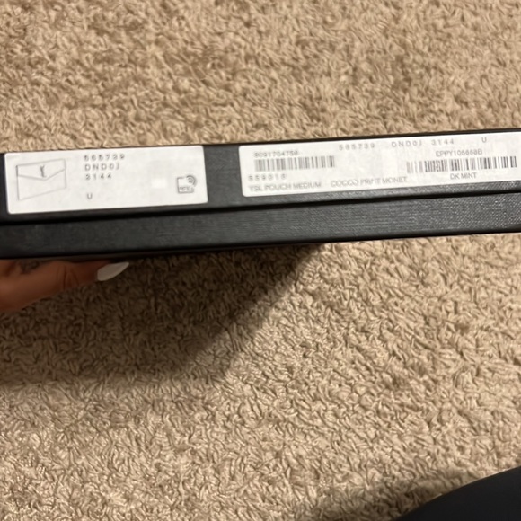 Brand New YSL Uptown Pouch Medium- color Dark Mint - Picture 7 of 7